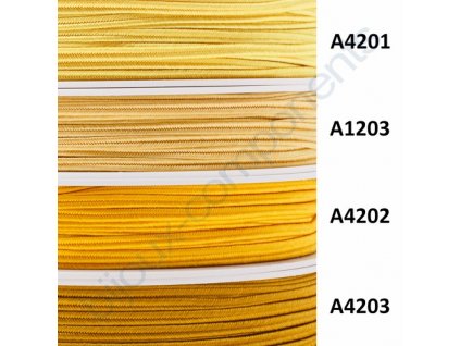 Sutaška, 3mm, 100% viskóza - žluté a oranžové odstíny