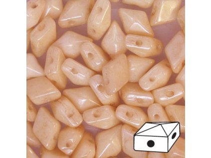 Skleněné mačkané korálky - dvoudírkové DIAMONDUO™ 5x8mm