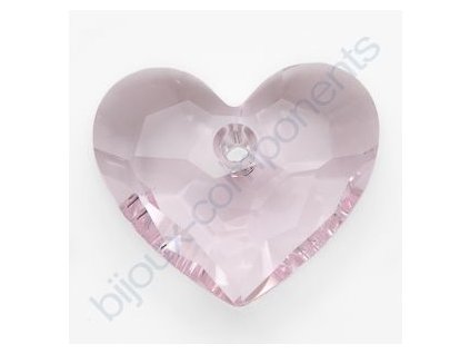 SWAROVSKI ELEMENTS přívěsek - Truly in Love Heart, rosaline, 18mm