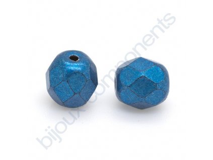 Skleněné ohňové korálky- metalické - tmavě modré, vel.cca 4 mm