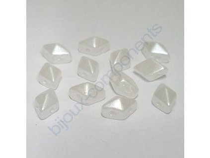 Skleněné mačkané korálky - dvoudírkové DIAMONDUO™ Mini 4x6mm
