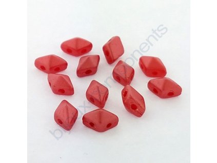 Skleněné mačkané korálky - dvoudírkové DIAMONDUO™ Mini 4x6mm
