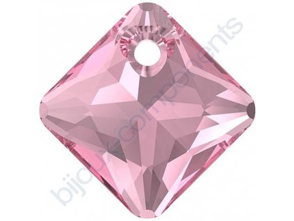 SWAROVSKI CRYSTALS přívěsek - Princess Cut, rose, 11,5mm