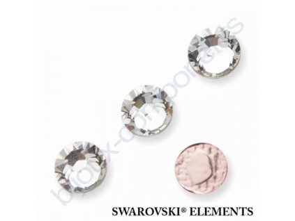 SWAROVSKI CRYSTALS šatonová růže - nažehlovací (s vrstvou lepidla), crystal, SS40