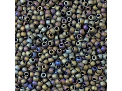 TOHO rokajl, Matte Color Iris Brown, vel.1,5 mm, průtah 0,5 mm
