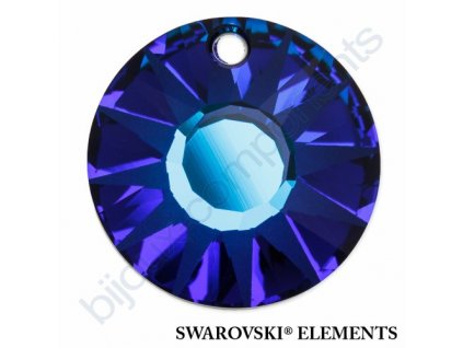 SWAROVSKI ELEMENTS přívěsek - Sun, crystal bermuda blue P, 33mm