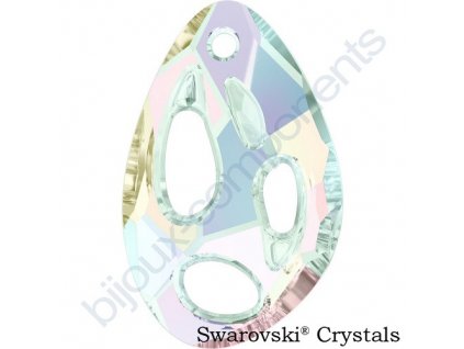 SWAROVSKI CRYSTALS přívěsek - Radiolarian, crystal AB, 34x22mm