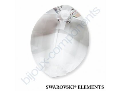 SWAROVSKI ELEMENTS přívěsek - pure leaf, crystal, 14mm