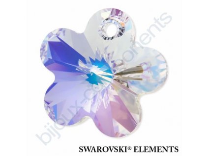 SWAROVSKI ELEMENTS přívěsek - kytička, crystal AB, 12mm