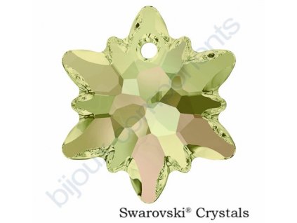SWAROVSKI CRYSTALS přívěsek - Edelweiss, crystal luminous green, 18mm
