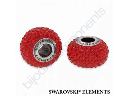 SWAROVSKI ELEMENTS BeCharmed Pavé s xilion šatony - shining red/indian siam steel, 14mm