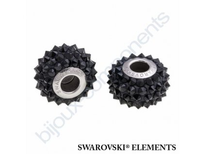 SWAROVSKI ELEMENTS BeCharmed Pavé spikes - black/jet steel, 16mm