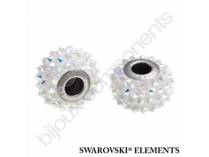 SWAROVSKI ELEMENTS BeCharmed Pavé spikes - white/crystal AB steel, 16mm