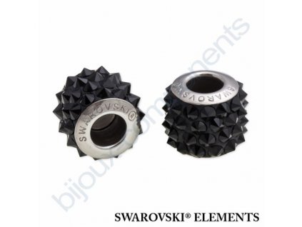 SWAROVSKI ELEMENTS BeCharmed Pavé spikes - black/jet steel, 11,5mm