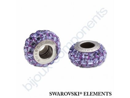 SWAROVSKI ELEMENTS BeCharmed Pavé slim - purple/tanzanite steel, 13mm