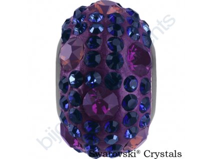 SWAROVSKI CRYSTALS BeCharmed Pavé - shining lilac/bermuda blue, dark indigo, cyclamen, opal, amethyst, steel, 15mm