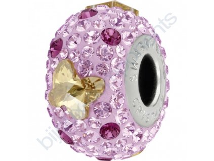 SWAROVSKI CRYSTALS BeCharmed Pavé - mauve/crystal golden shadow, amethyst, light amethyst, steel, 14mm