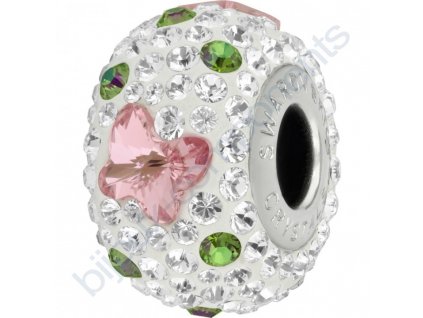 SWAROVSKI CRYSTALS BeCharmed Pavé - white/light rose, crystal paradise shine, crystal, steel, 14mm