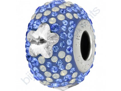 SWAROVSKI CRYSTALS BeCharmed Pavé - sapphire/crystal, white opal, sapphire, steel, 14mm