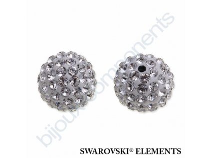 SWAROVSKI ELEMENTS Pavé korálky - white/crystal, 10mm