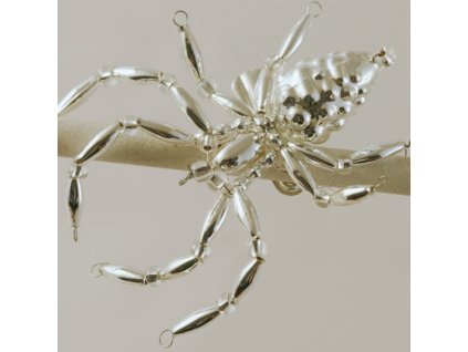Rukodělná stavebnice - pavouk stříbrný, cca 2.5x2.5x4cm