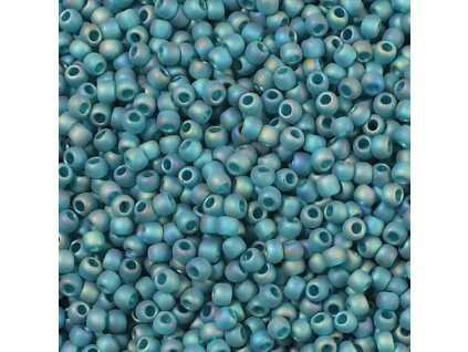 TOHO rokajl, Trans Rainbow Frosted Teal, vel.3,1 mm, průtah 1,3 mm
