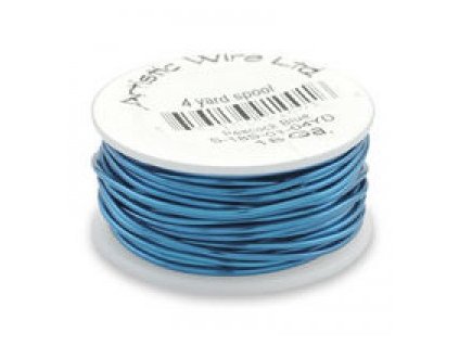 Umělecký barevný drát - paví modř