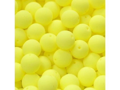 Skleněné mačkané korálky BONDELI - sv. žluté / matné