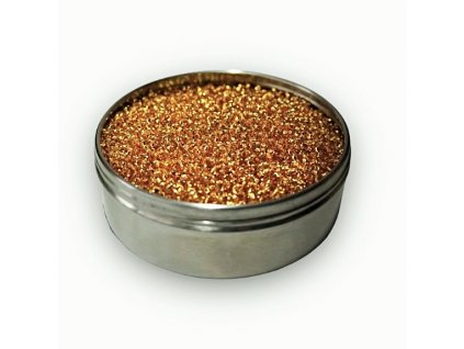 PRECIOSA rokajl - světlý topaz / stříbrný průtah (zlatý), 11/0 cca 2,1 mm