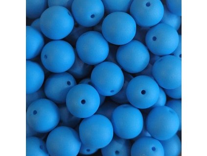 Skleněné korálky - kuličky - modré / matné