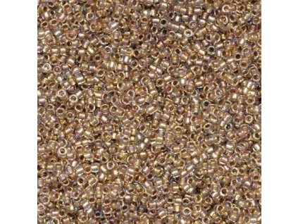 TOHO rokajl, Gold Lined Rainbow Crystal, vel.1,5 mm, průtah 0,5 mm