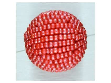 Perle ručně obšívané rocaily, cca 18mm