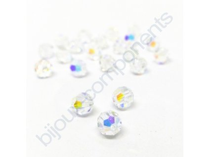 PRECIOSA - MC Bead Round, Crystal AB, cca 4mm