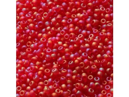 TOHO rokajl, Transparent Rainbow Frosted Ruby, vel.2,2 mm, průtah 0,8 mm