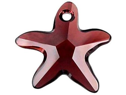 Swarovski Elements přívěsek - mořská hvězda, burgundy - tmavě fialová, 20 mm - 30 ks