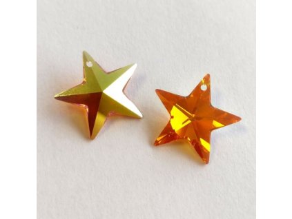 Swarovski Elements přívěsek - hvězda, topaz AB, 20 mm