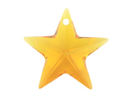 Swarovski Elements přívěsek - hvězda, topaz, 28 mm