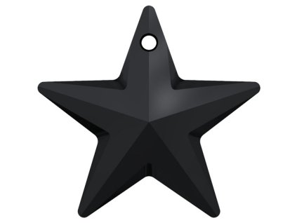 Swarovski Elements přívěsek - hvězda, černá, 28 mm