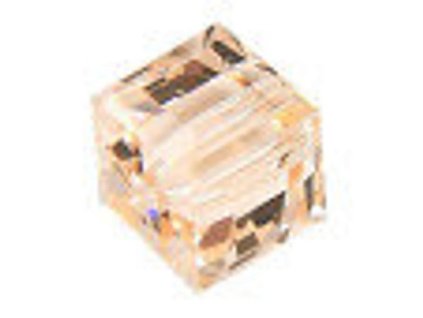 Swarovski kostičky, Silk - narůžovělé, 8 mm