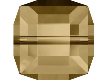 Swarovski kostičky, Light Colorado Topaz - světle topazové, 8 mm