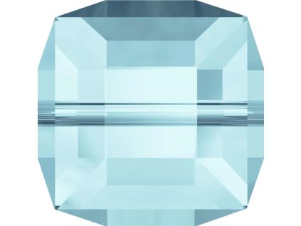 Swarovski kostičky, Aquamarine - modré, 6 mm