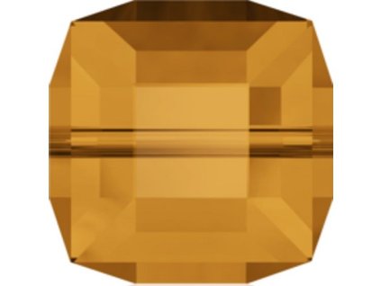 Swarovski kostičky, Topaz - topazové, 6 mm