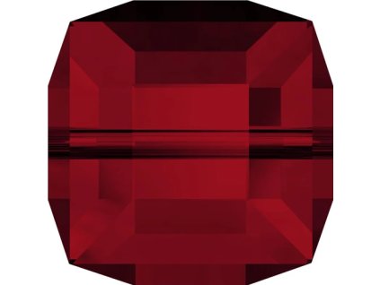 Swarovski kostičky, Siam - červené, 6 mm