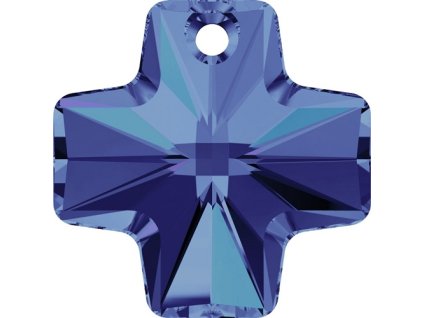 Swarovski Elements přívěsek - křížek, Crystal Heliotrope, 20 mm