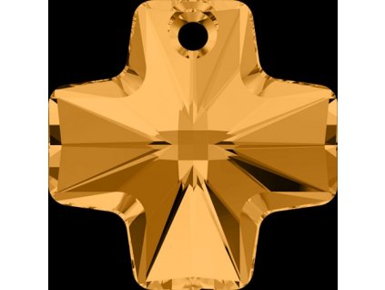 Swarovski Elements přívěsek - křížek, Topaz, 20mm