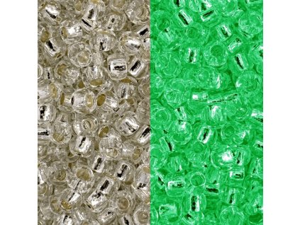 toho koralky svitici ve tme crystal glow green 2700