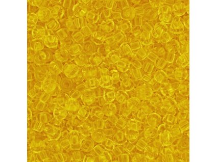 PRECIOSA rokajl - Transparentní žlutý, 10/0 cca 2,3 mm