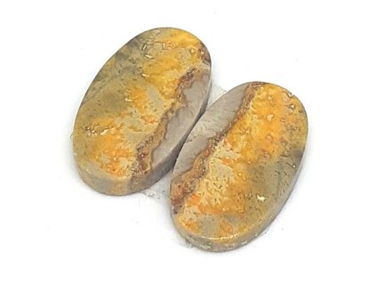 Polodrahokamový kabošon párový - Čmeláčí jaspis č.100