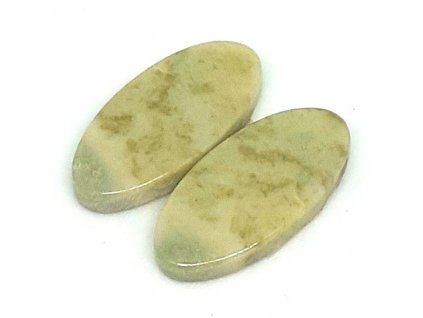 Polodrahokamový kabošon párový - Serpentin č.109