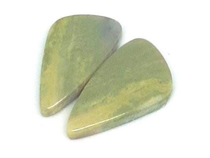 Polodrahokamový kabošon párový - Serpentin č.110